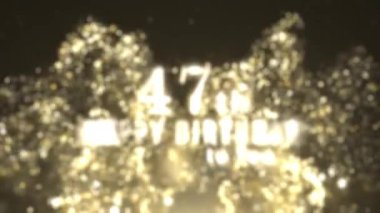 Altın parçacıklarıyla 47. doğum günün kutlu olsun, mutlu yıllar.