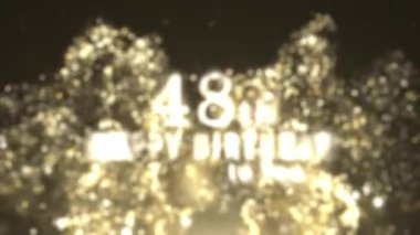 48. doğum günün kutlu olsun altın parçacıklarıyla, mutlu yıllar.