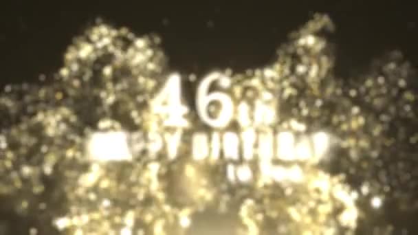 Joyeux 46E Anniversaire Saluant Avec Des Particules Joyeux Anniversaire Saluant — Video