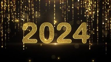 2024 için tebrikler, yeni yıl, lüks logo, altın yazıt, tebrikler, logo
