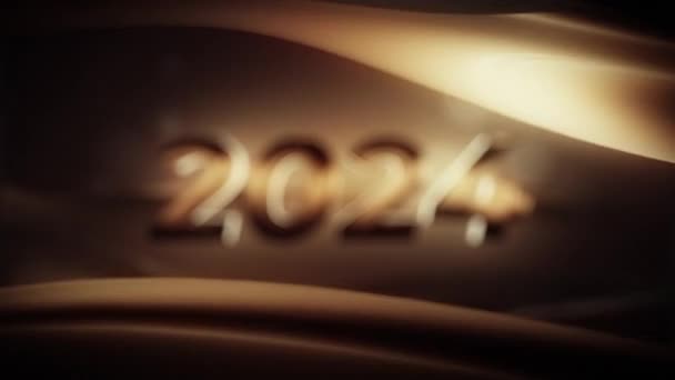 祝贺新的2024年 优雅的背景 新的一年 2024年 — 图库视频影像