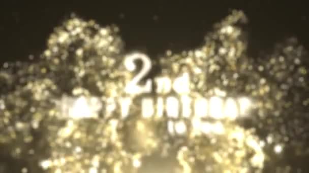 含金粒子的生日快乐 含金粒子的生日快乐 — 图库视频影像