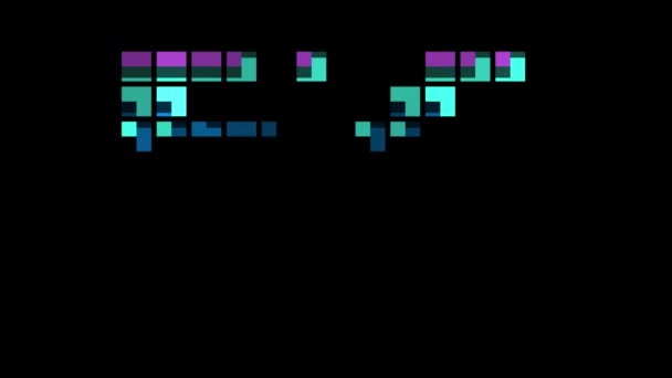 Chiffre Pixel Dans Style Rétro Numéro Cinquante Six Canal Alpha — Video