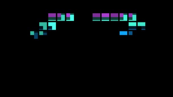 Pixelnummer Retrostil Nummer Sextiotre Alfakanal — Stockvideo