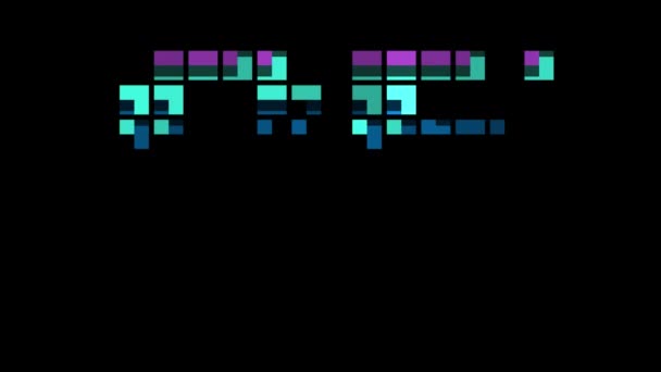 Pixel Číslo Retro Stylu Číslo Osmdesát Pět Alfa Kanál — Stock video