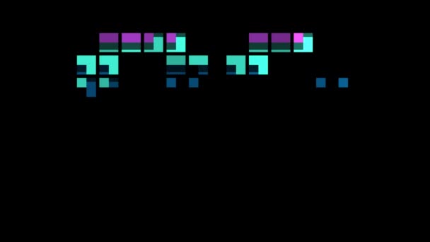Pixelová Číslice Retro Stylu Číslo Devadesát Dva Alfa Kanál — Stock video