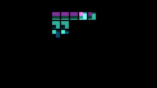 Pixelbuchstabe Retro Stil Buchstabe Alphakanal — Stockvideo