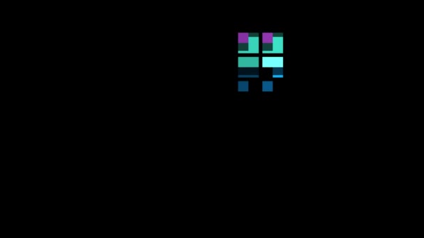 Pixel Lettre Dans Style Rétro Lettre Canal Alpha — Video