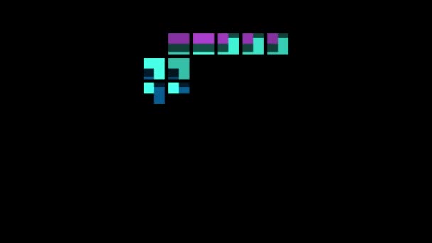 复古风格的Pixel字母G 字母G Alpha通道 — 图库视频影像