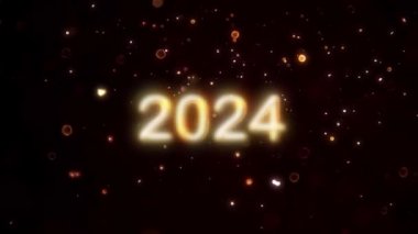 Yeni yıl için tebrikler 2024, parçacıklar, yeni yıl, 2024