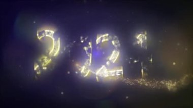 Yeni yıl için tebrikler 2024, yıldızlar ve konfeti, yeni yıl, 2024