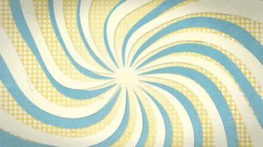 Dönen çizgili ve sarı noktalı çizgi roman arkaplanı, psikedelik, grafik, anime ve çizgi film arkaplanı