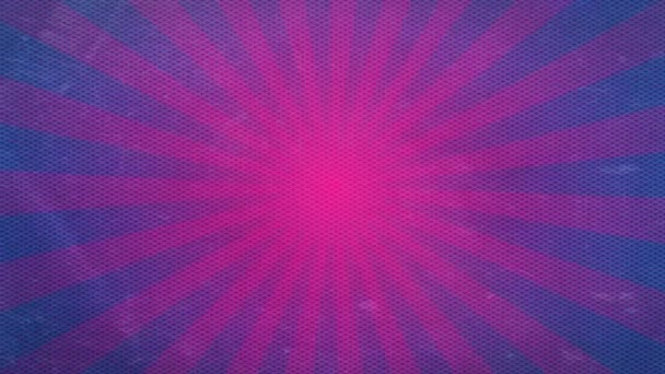 Комічний Фон Обертовими Смугами Синьо Рожевого Кольору Психоделічний Графічний Аніме — стокове відео