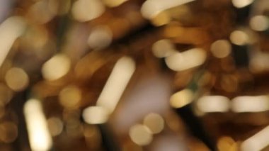Güzel altın bokeh, arka planda altın rengi bulanıklık