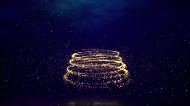 Happy New Year Greeting New Year 2024 Neon Tree — Stock Video