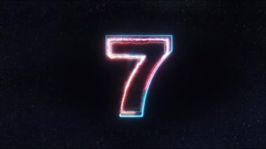 Neon Countdown, Mutlu Yıllar 2024, Yeni Yıl havai fişekleri, eski tarz