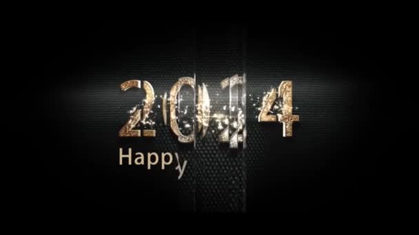 Nový Rok 2024 Gratulujeme Novému Roku 2024 Grafika Zlato Diamanty — Stock video