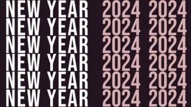 Mutlu yıllar 2024 noeller, yeni yıl 2024, tipografi, alfa kanal