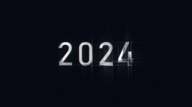 Yeni yılınız kutlu olsun 2024 Gümüş stilde, yeni yıl 2024, yeni yıl
