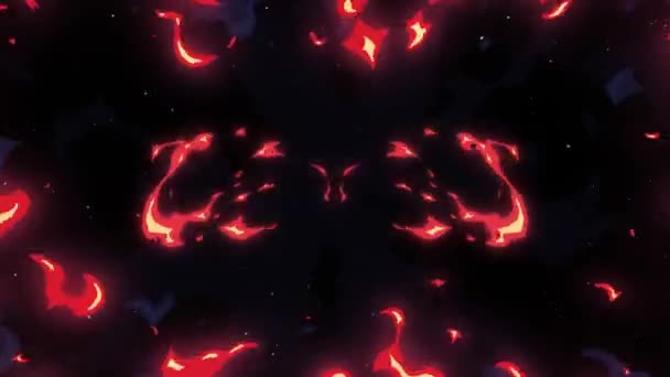 Cartoon Fire Graphics Anime Fire Background — Stock Video