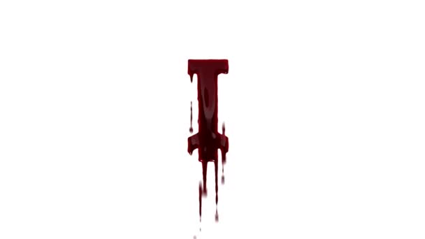 Bloody Letter Alpha Channel Bloody Alphabet — Stock Video