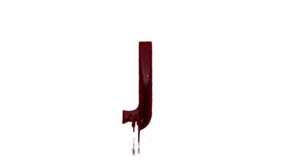 Krwawa Litera Kanałem Alfa Krwawy Alfabet — Wideo stockowe