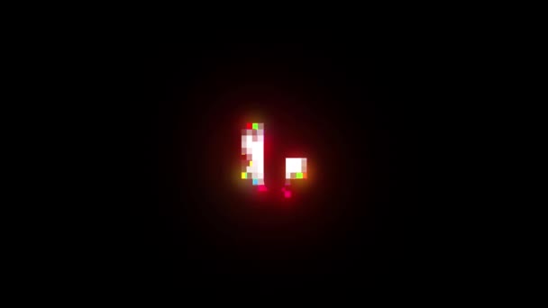 Lettre Pixel Avec Canal Alpha Alphabet Pixel Bits — Video