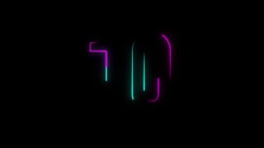 Neon numarası 10, alfa kanalı, neon numaraları.
