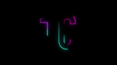 Neon numarası 16, alfa kanalı, neon numaraları.