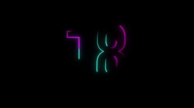 Neon numarası 18, alfa kanalı, neon numaraları.