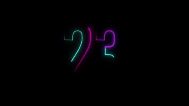 Neon numarası 23, alfa kanalı, neon numaraları.