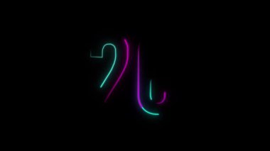 Neon numarası 26, alfa kanalı, neon numaraları.