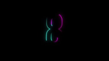 Neon numarası 8 ile alfa kanalı, neon sayıları