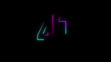 Neon numarası 41, alfa kanalı, neon numaraları.