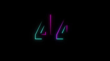 Neon numarası 44, alfa kanalı, neon numaraları.