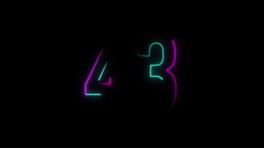 Neon numarası 43, alfa kanalı, neon numaraları.