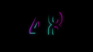 Neon numarası 48, alfa kanalı, neon numaraları.