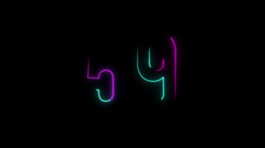 Neon numarası 59, alfa kanalı, neon numaraları.