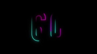 Neon numarası 60 ile alfa kanalı, neon sayıları