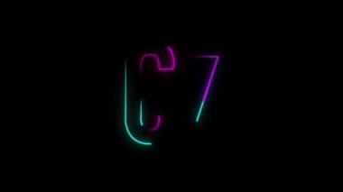 Neon numarası 67, alfa kanalı, neon numaraları.