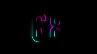 Neon numarası 68, alfa kanalı, neon numaraları.