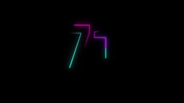 Neon numarası 71, alfa kanalı, neon numaraları.