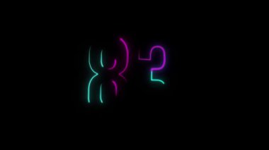 Neon numarası 83, alfa kanalı, neon numaraları.
