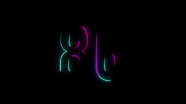 Neon numarası 86, alfa kanalı, neon numaraları.