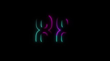 Neon numarası 88, alfa kanalı, neon numaraları.