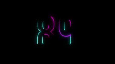 Neon numarası 89, alfa kanalı, neon numaraları.