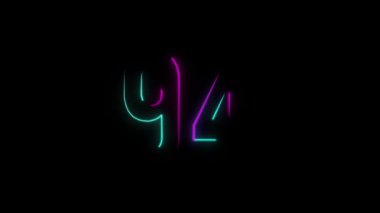 Neon numarası 94, alfa kanalı, neon numaraları.