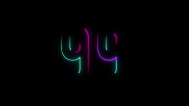 Neon numarası 99, alfa kanalı, neon numaraları.