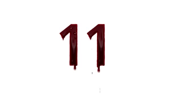 通道的11号血迹 血液中的11号血迹 — 图库视频影像