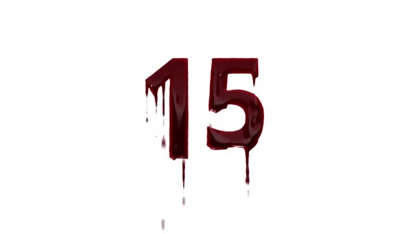 血液番号 アルファチャンネル 血液中の番号15 — ストック動画